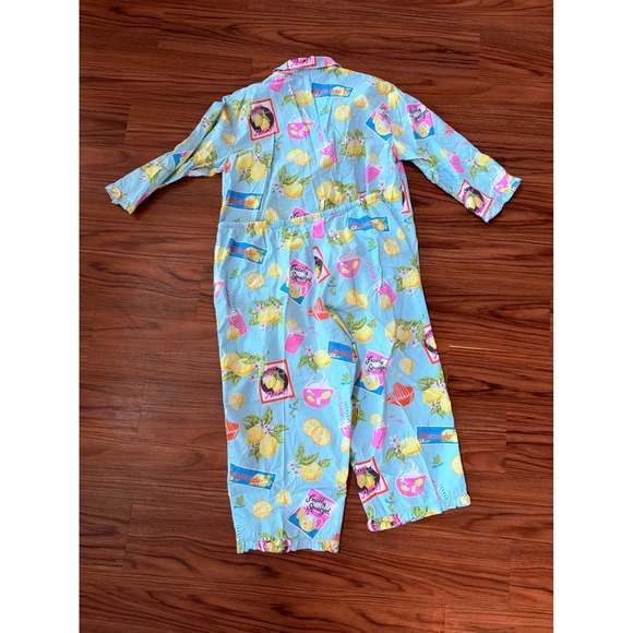 Lemonade Nick & Nora sleepware pajamas button front and pants, XL - Picture 5 of 6
